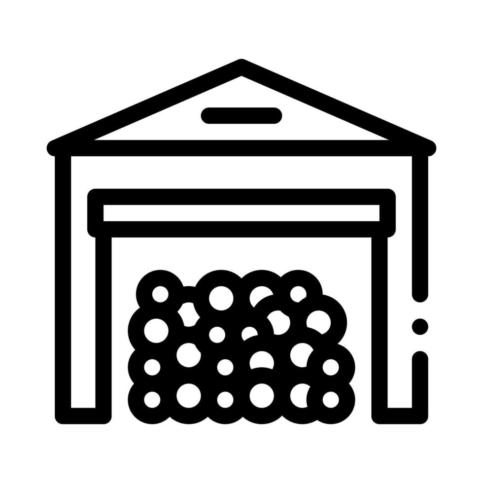logging storage icon vector outline illustration