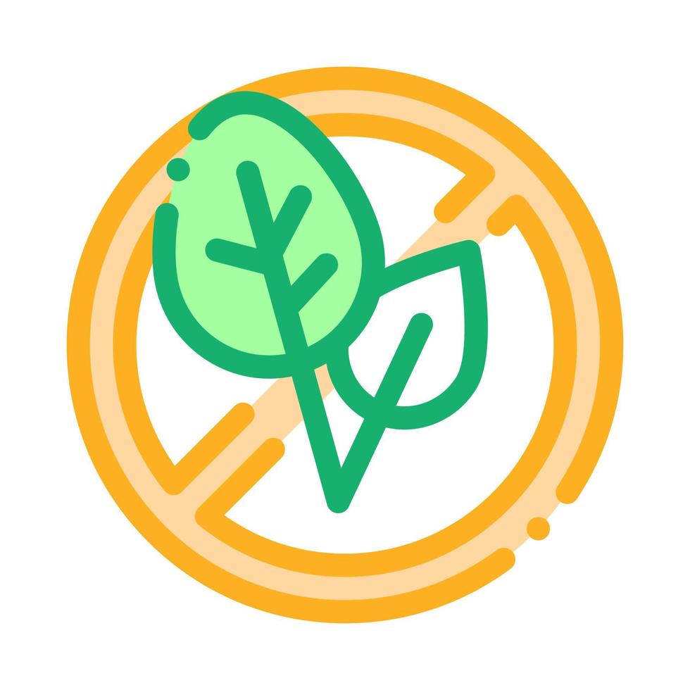 soy leaves crossed out sign icon vector outline illustration