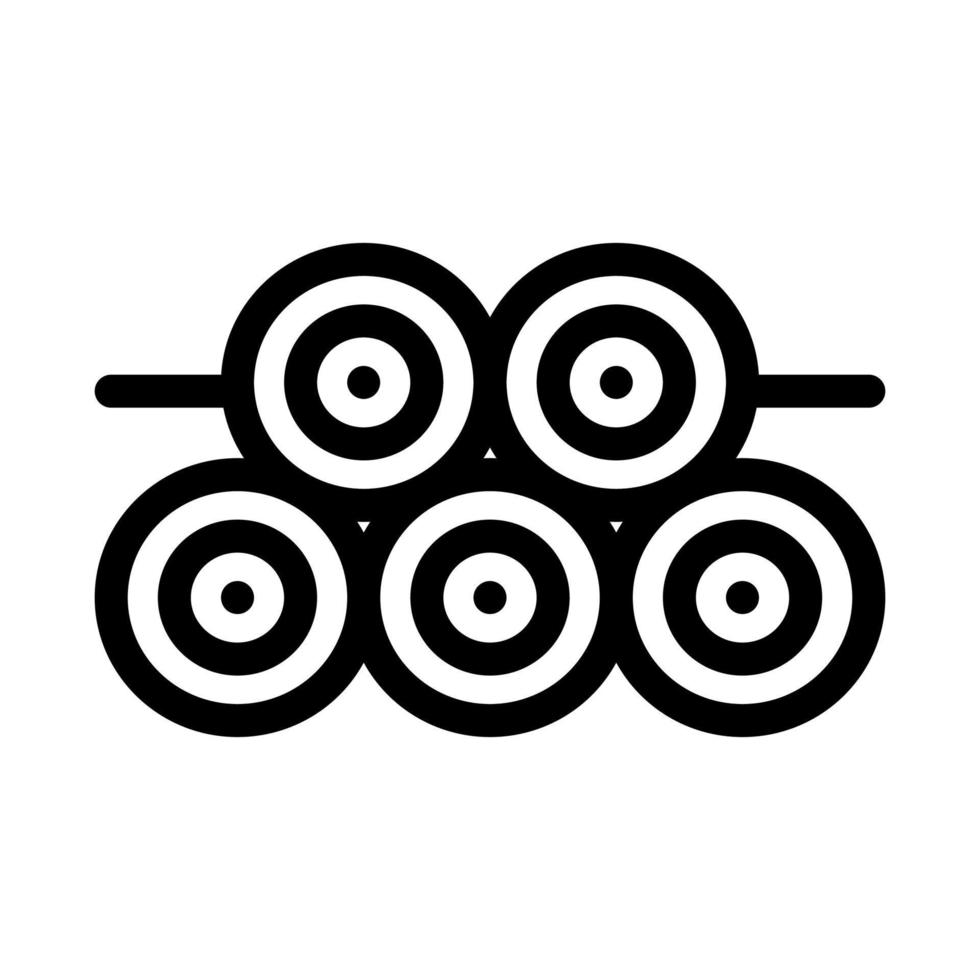 tree trunk pile icon vector outline illustration