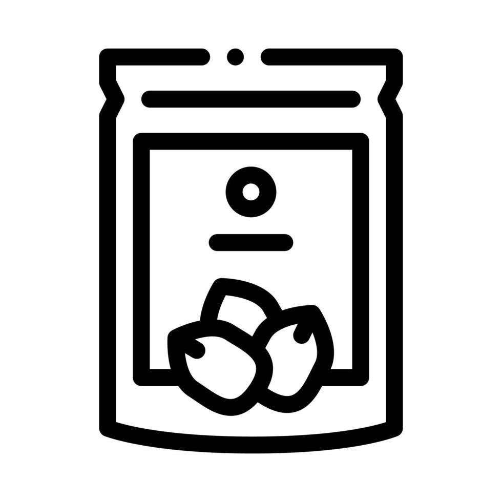 nut package icon vector outline illustration