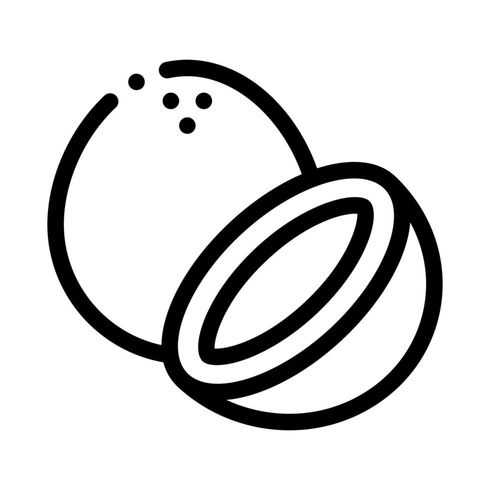 coconut nut icon vector outline illustration