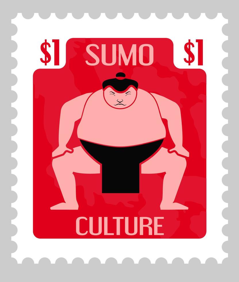 Post card or mark with Japanese culture vector