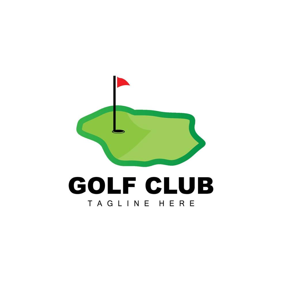 logotipo de pelota de golf, golf de palo vectorial. juego de deportes al aire libre, diseño de disciplina, plantilla de icono vector