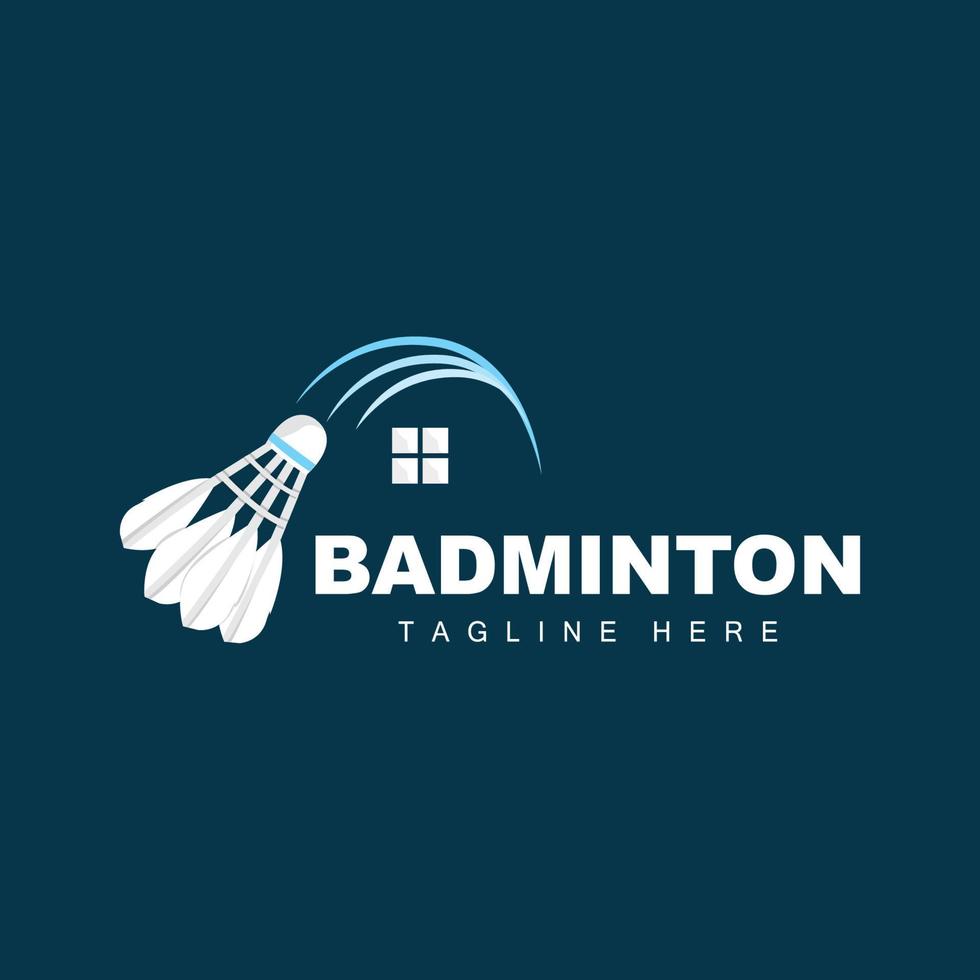 Badminton Logo, Sport Game Vector With Shuttlecock Racket, Sport Branch Design, Template Icon