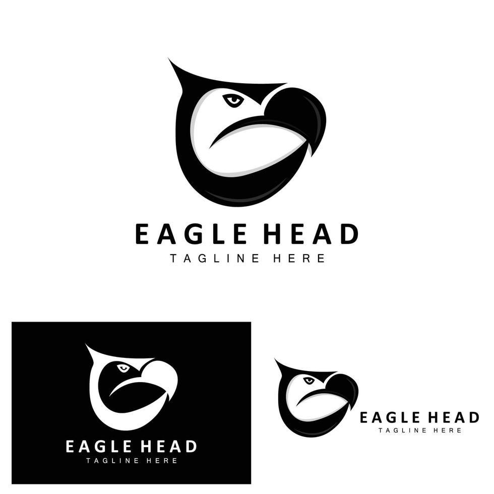 Eagle Head Logo Design, Flying Feather Animal Wings Vector, Product Brand Icon Illustration vector