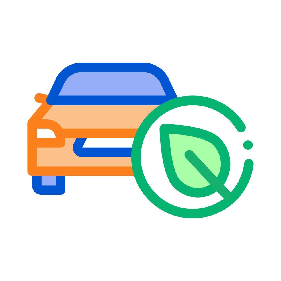 electro eco car icon vector outline illustration