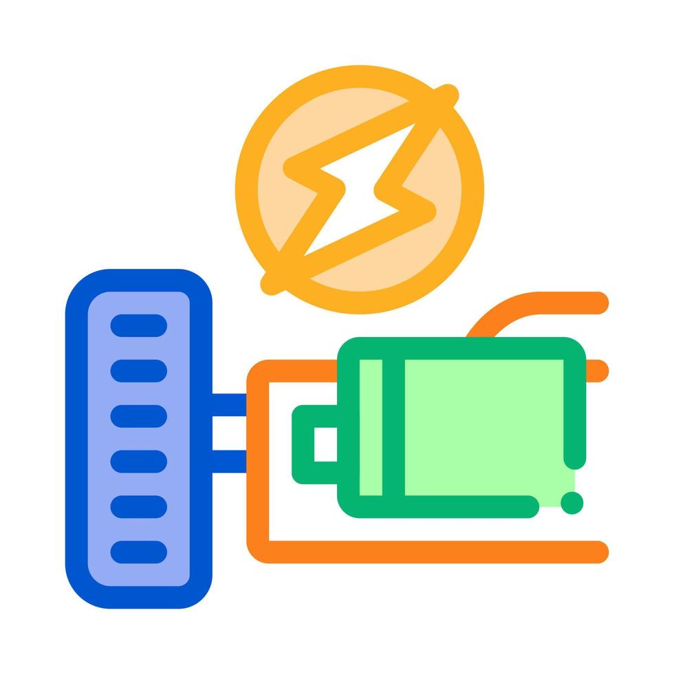 electro car engine icon vector outline illustration