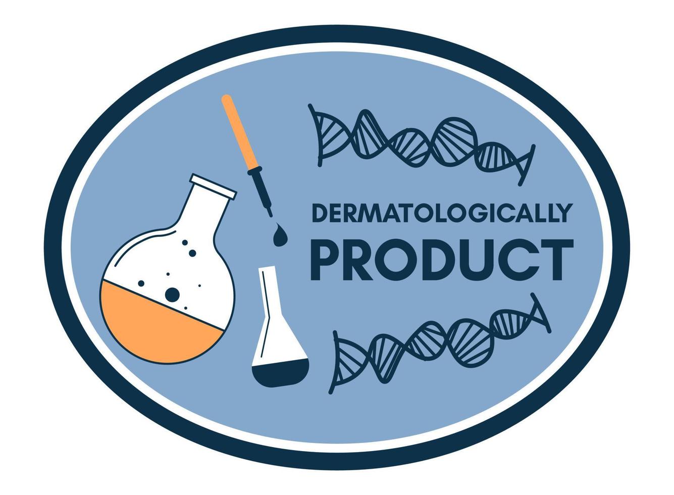 producto dermatológicamente probado en laboratorio vector