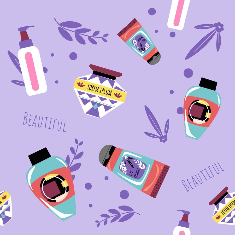 Beauty industry products, cosmetics for women vector