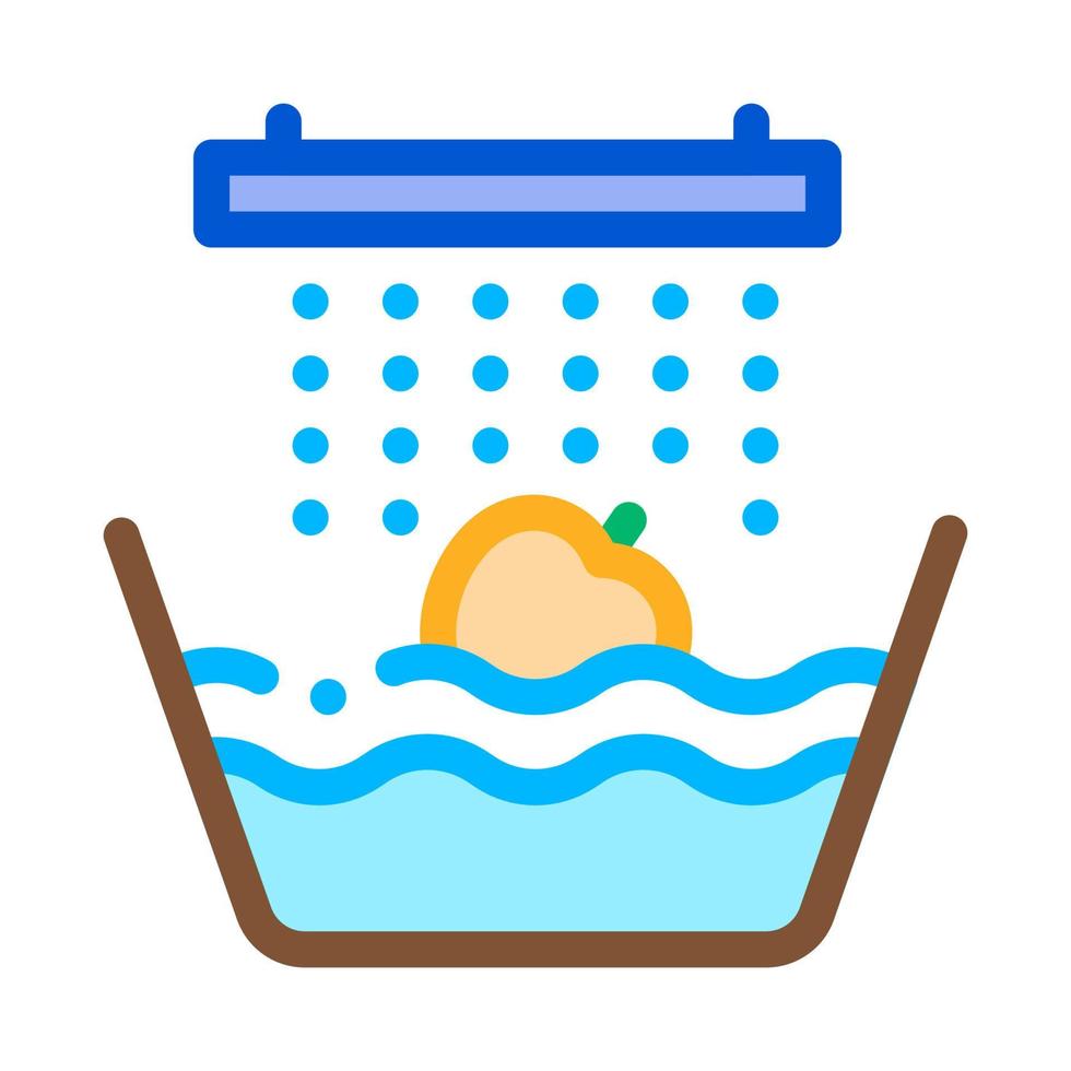 apple fruit wash icon vector outline illustration