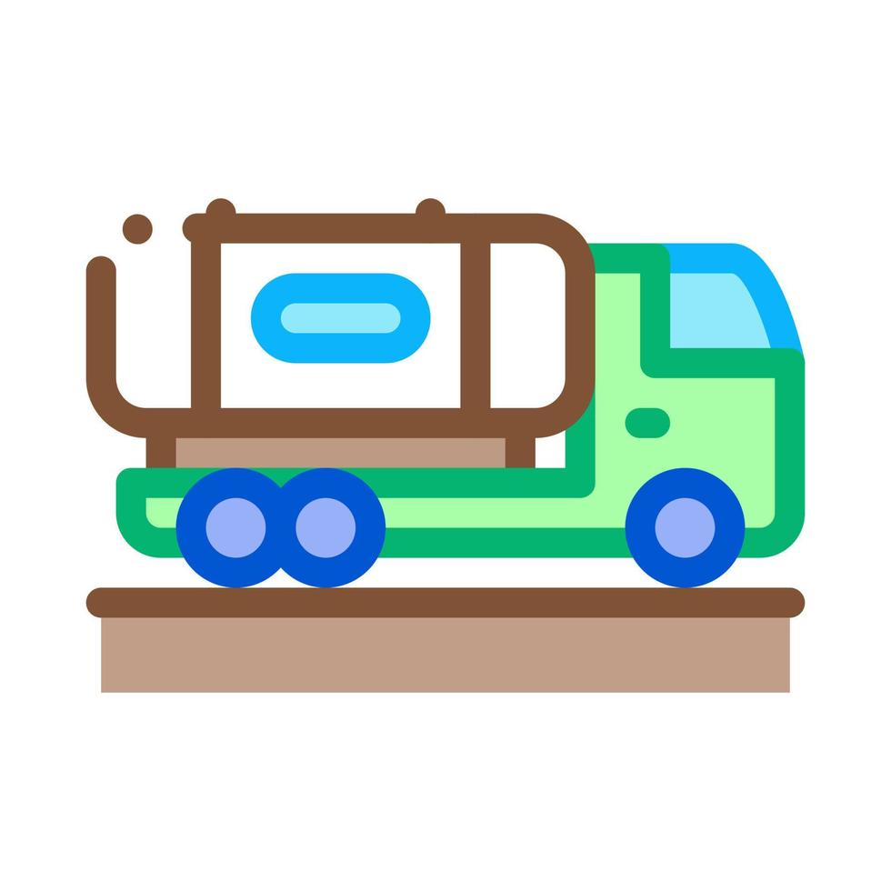 juice concentrate delivering truck icon vector outline illustration