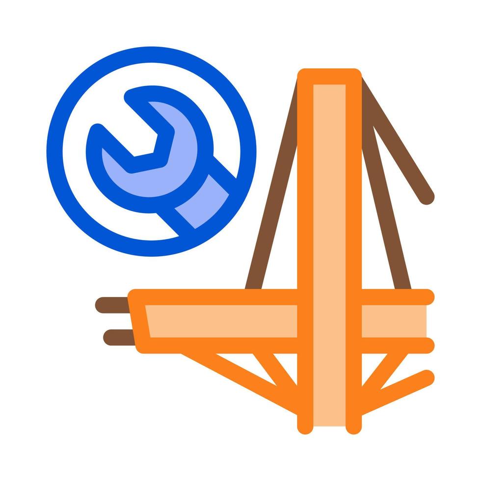 bridge repair icon vector outline illustration