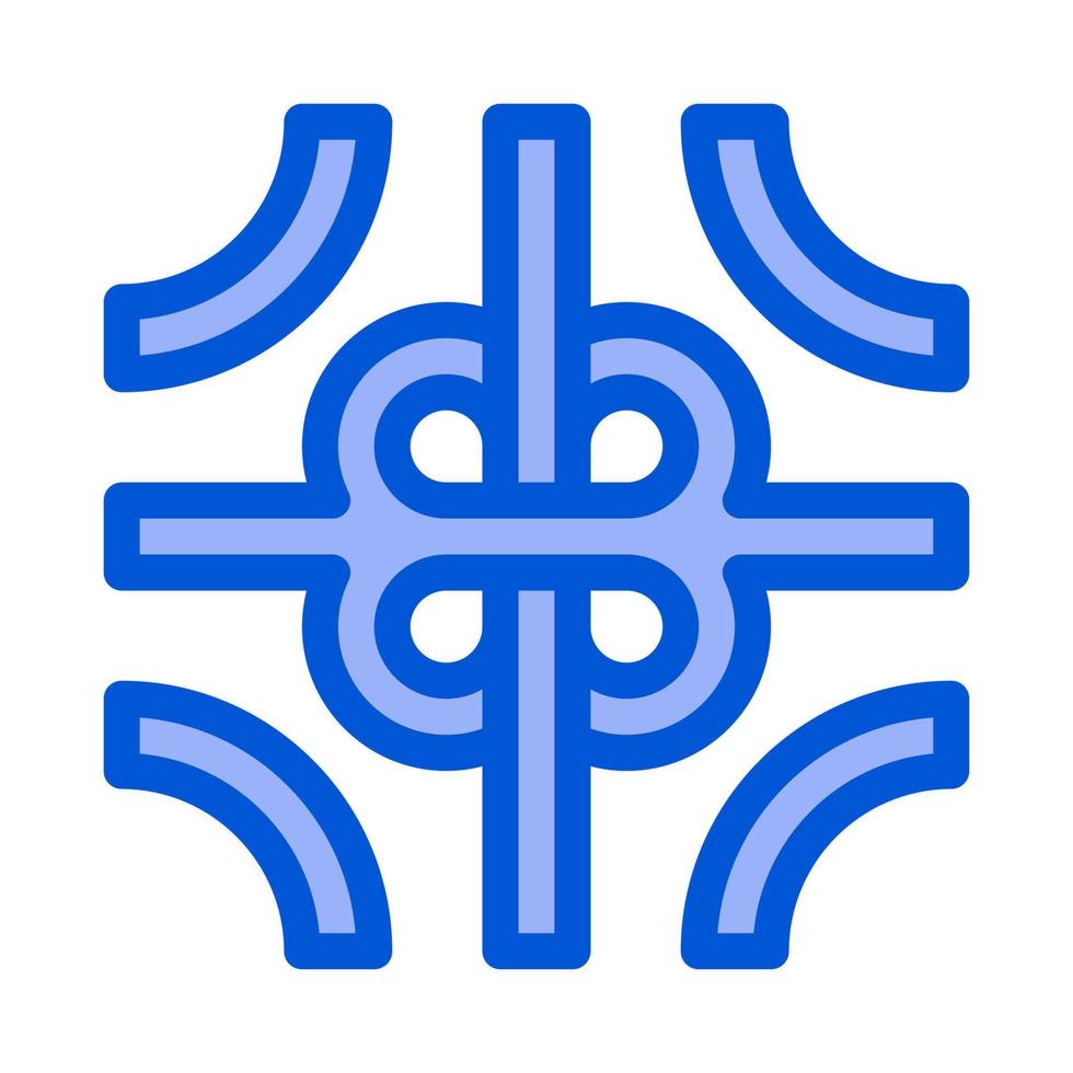 road fork icon vector outline illustration