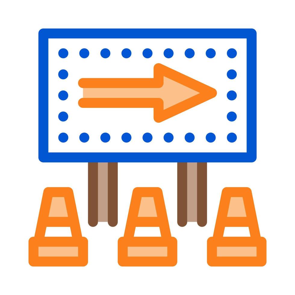 road mark show direction icon vector outline illustration