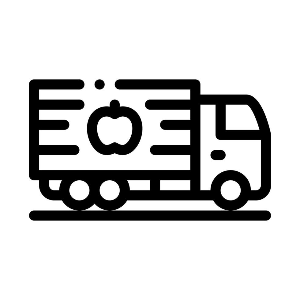 fruit delivering cargo icon vector outline illustration