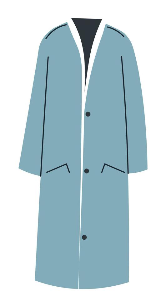 Clothing for home, long robe or raincoat clothes vector