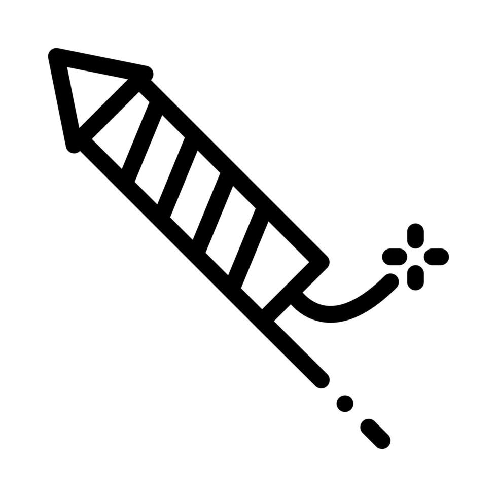 lighted fireworks wick icon vector outline illustration