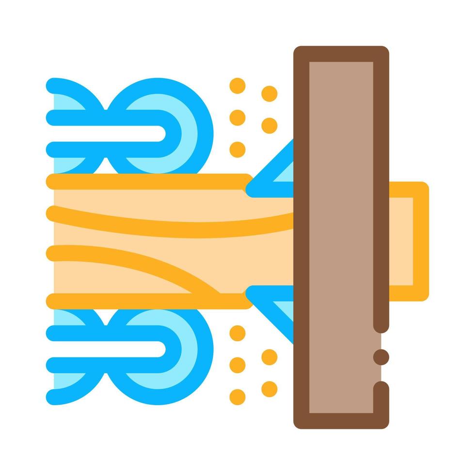 wood trunk grinding icon vector outline illustration