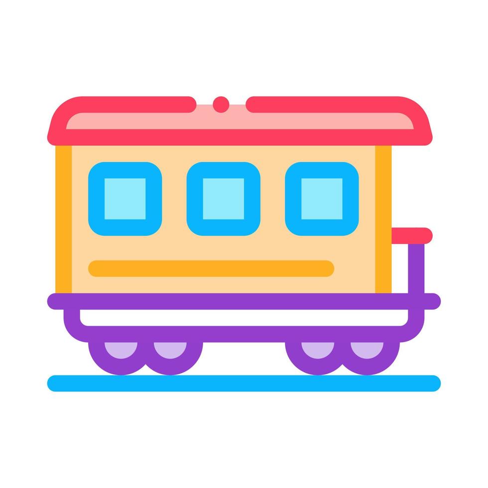 passenger railway carriage icon vector outline illustration