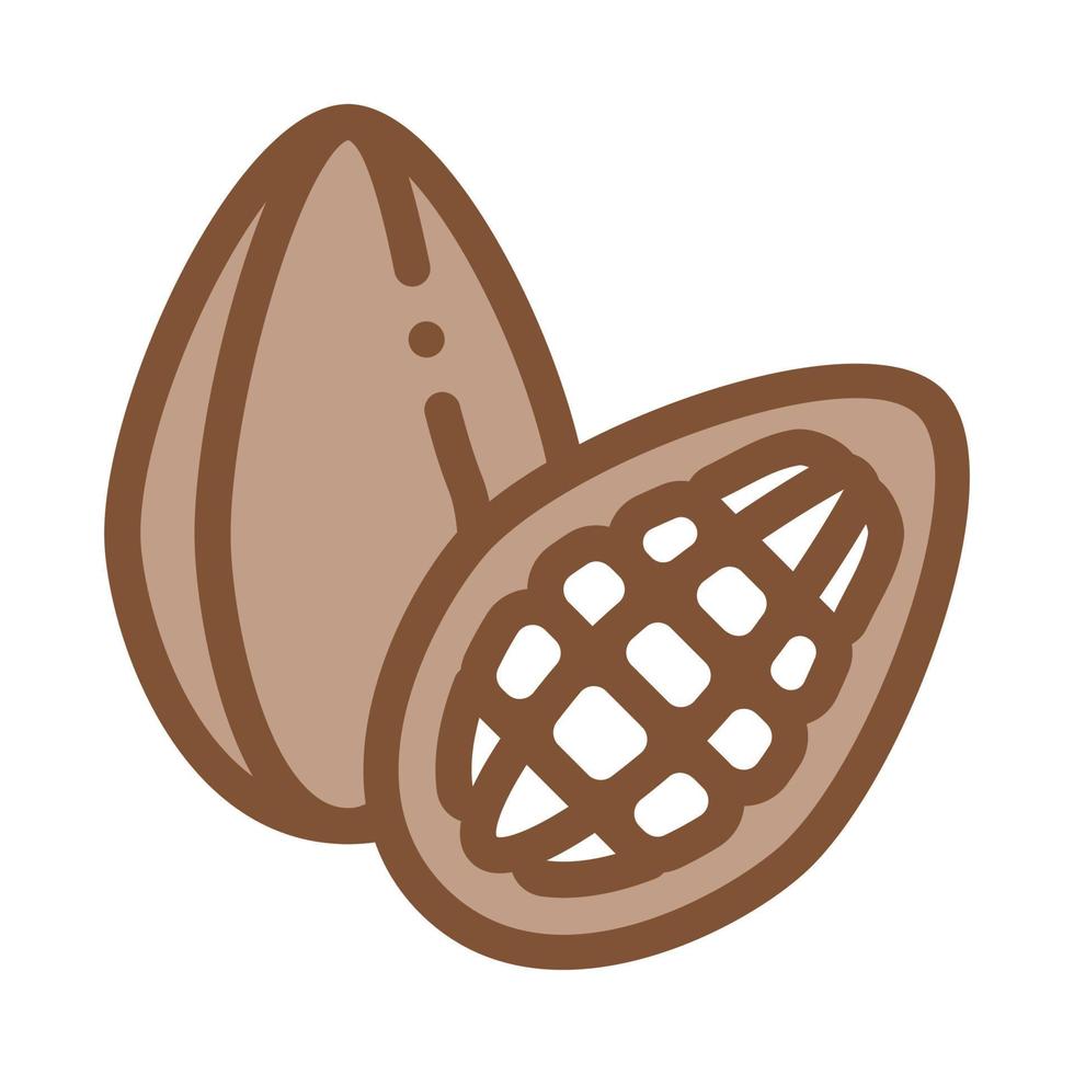 cacao bob icono vector contorno ilustración