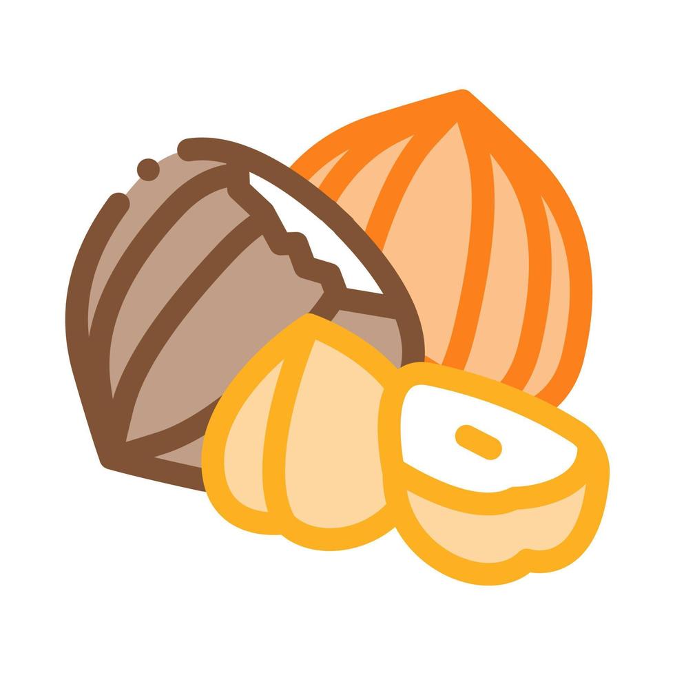 hazelnut nut icon vector outline illustration