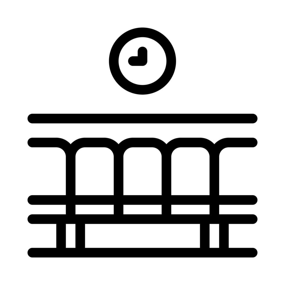 railway station waiting seats icon vector outline illustration