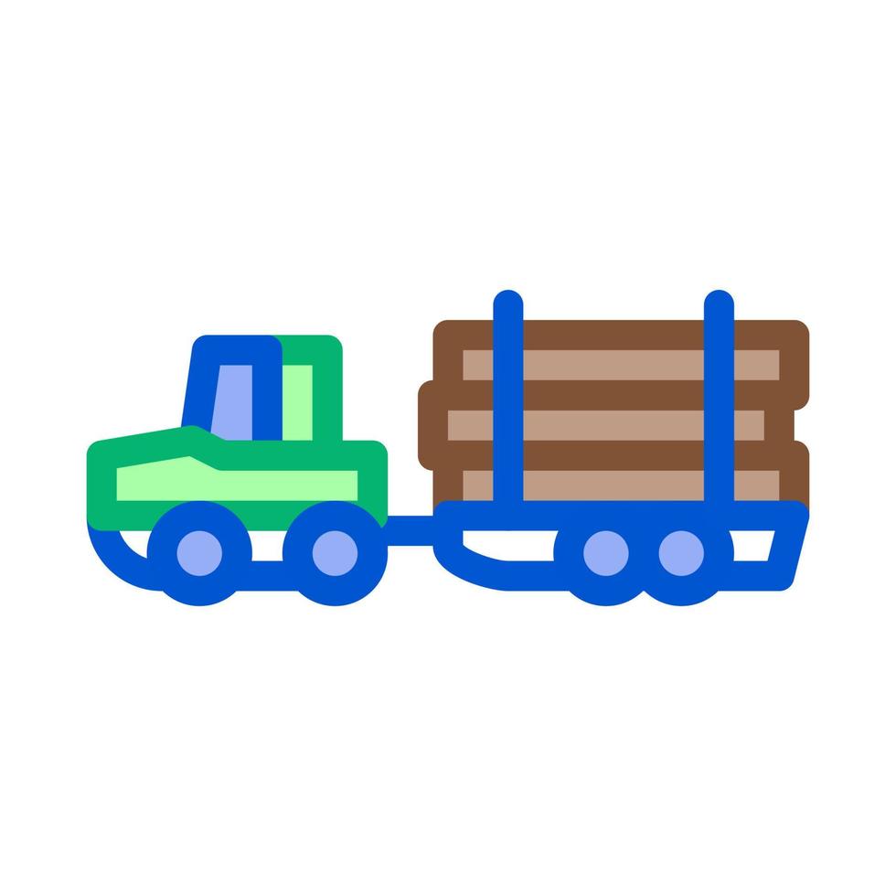 logging delivery transport icon vector outline illustration