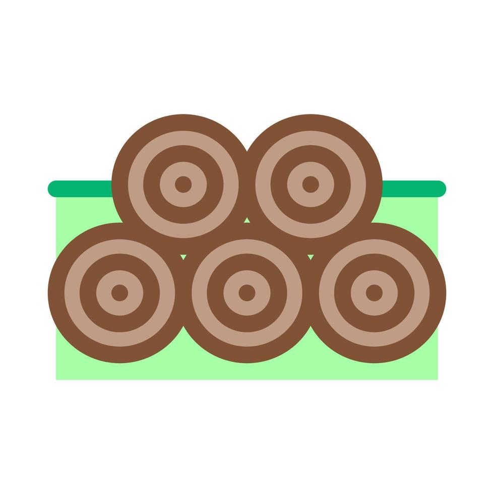 tree trunk pile icon vector outline illustration