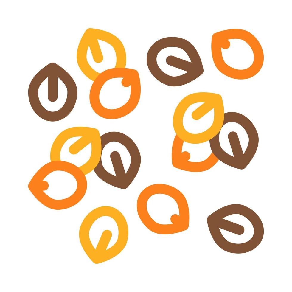 ilustración de contorno de vector de icono de semillas de nueces