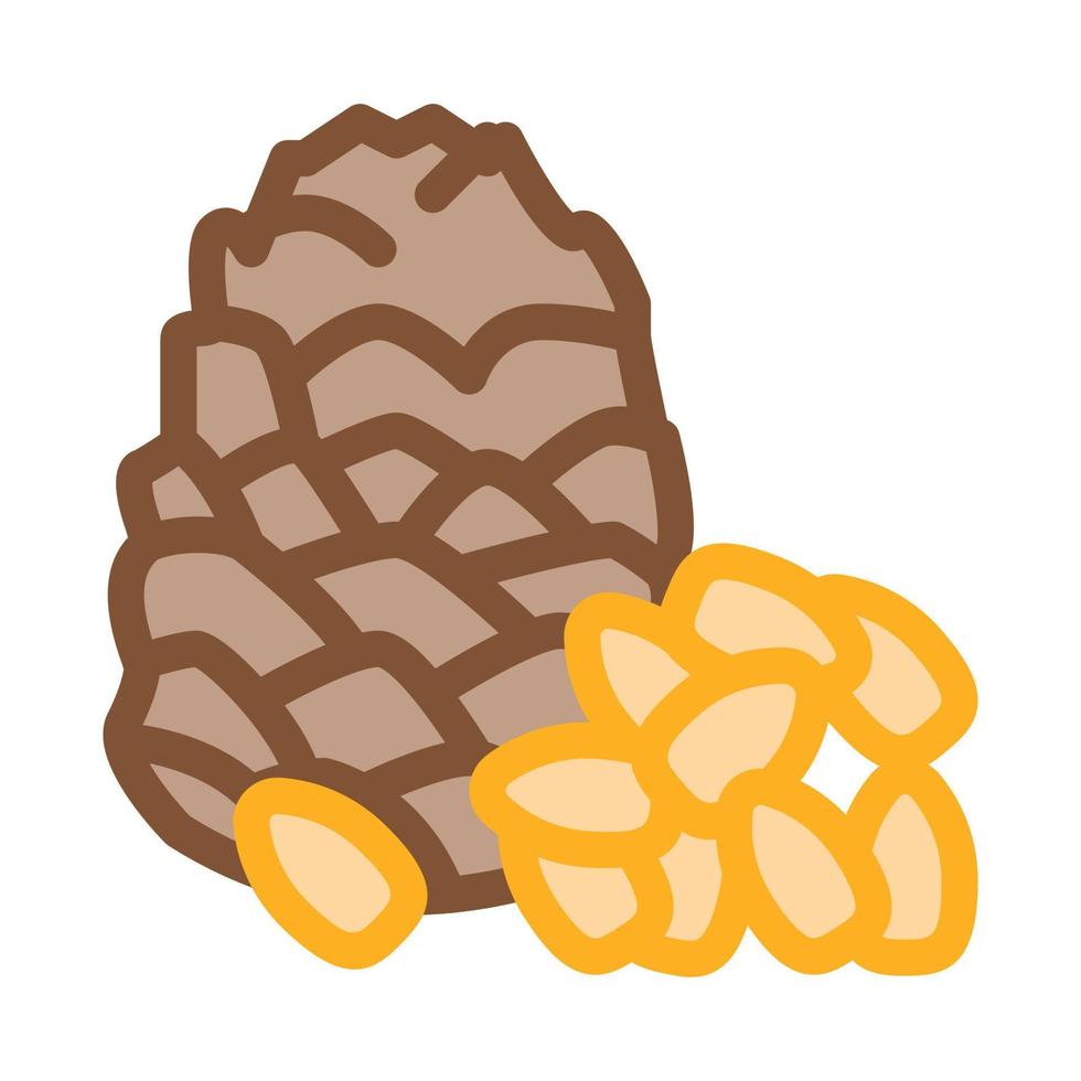 pine nut icon vector outline illustration