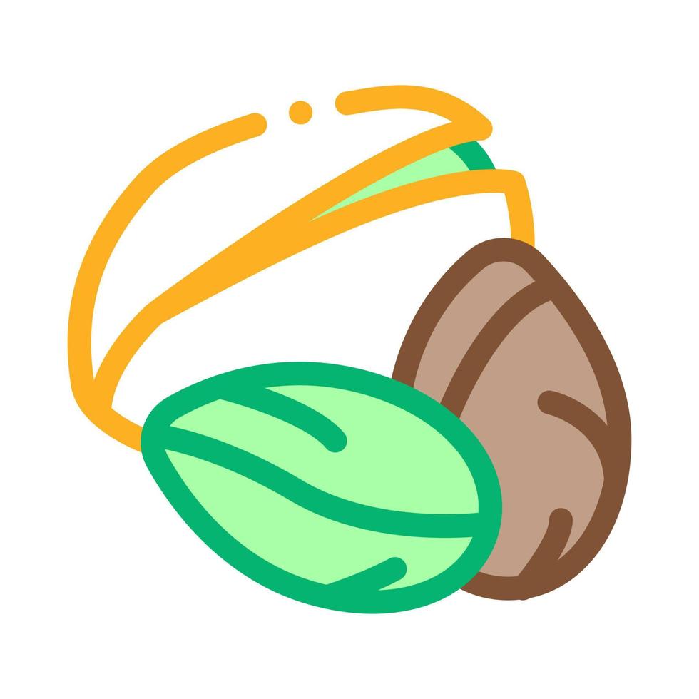 ilustración de contorno de vector de icono de pistacho