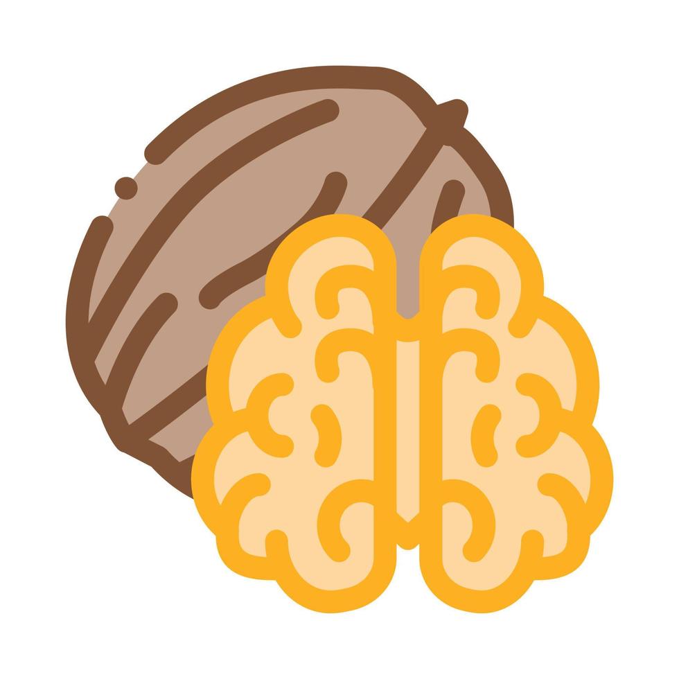 walnut nut icon vector outline illustration