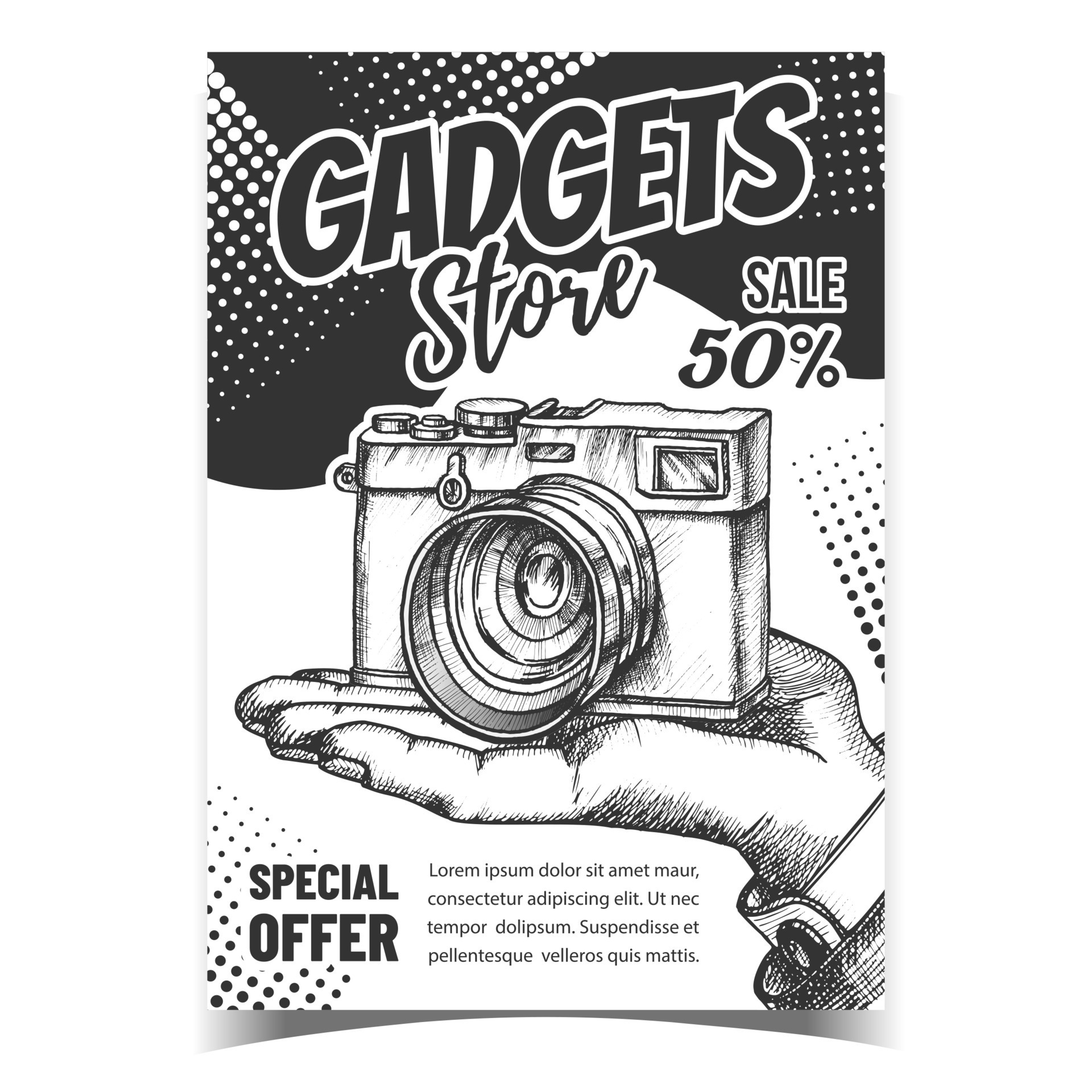 Gadgets Store Creative Advertising Banner Vector 17542076 Vector Art At Gadgets Store Creative Advertising Banner Vector 17542076 Vector Art At