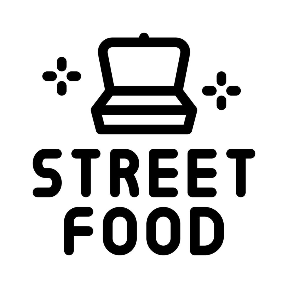 street food container icon vector outline illustration