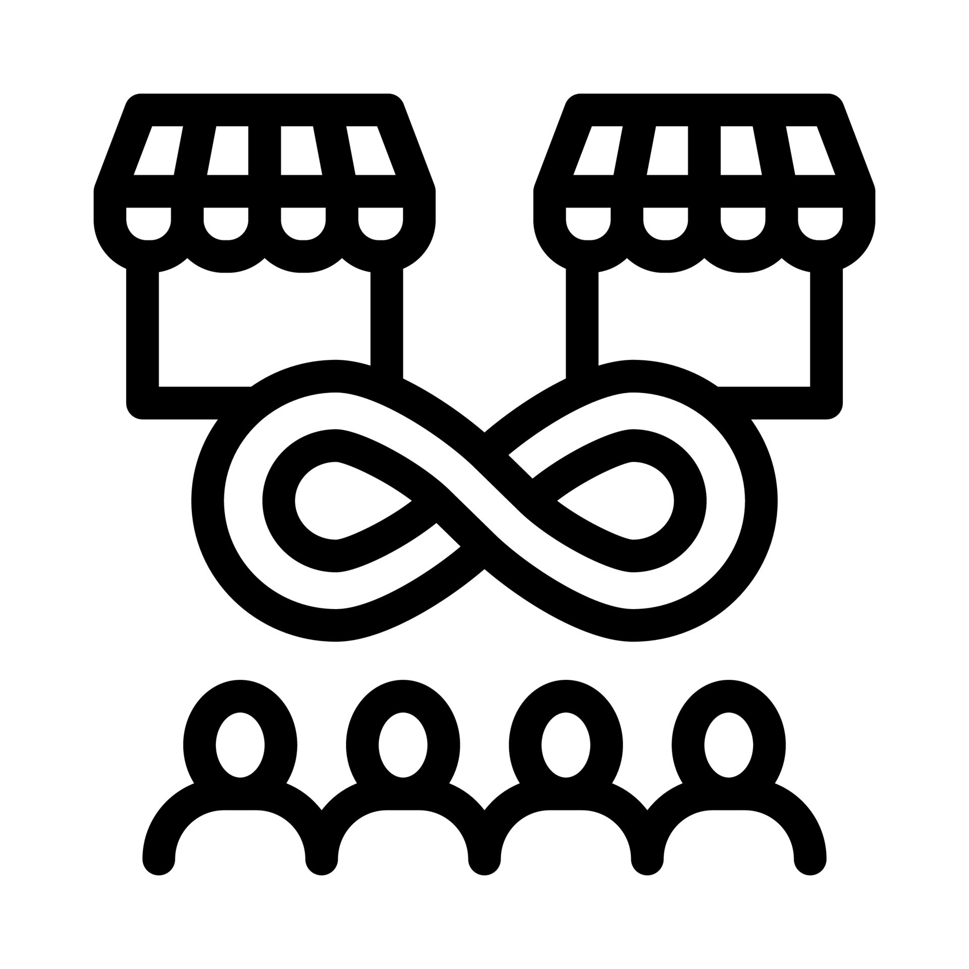 infinity shop competition icon vector outline illustration 17542118