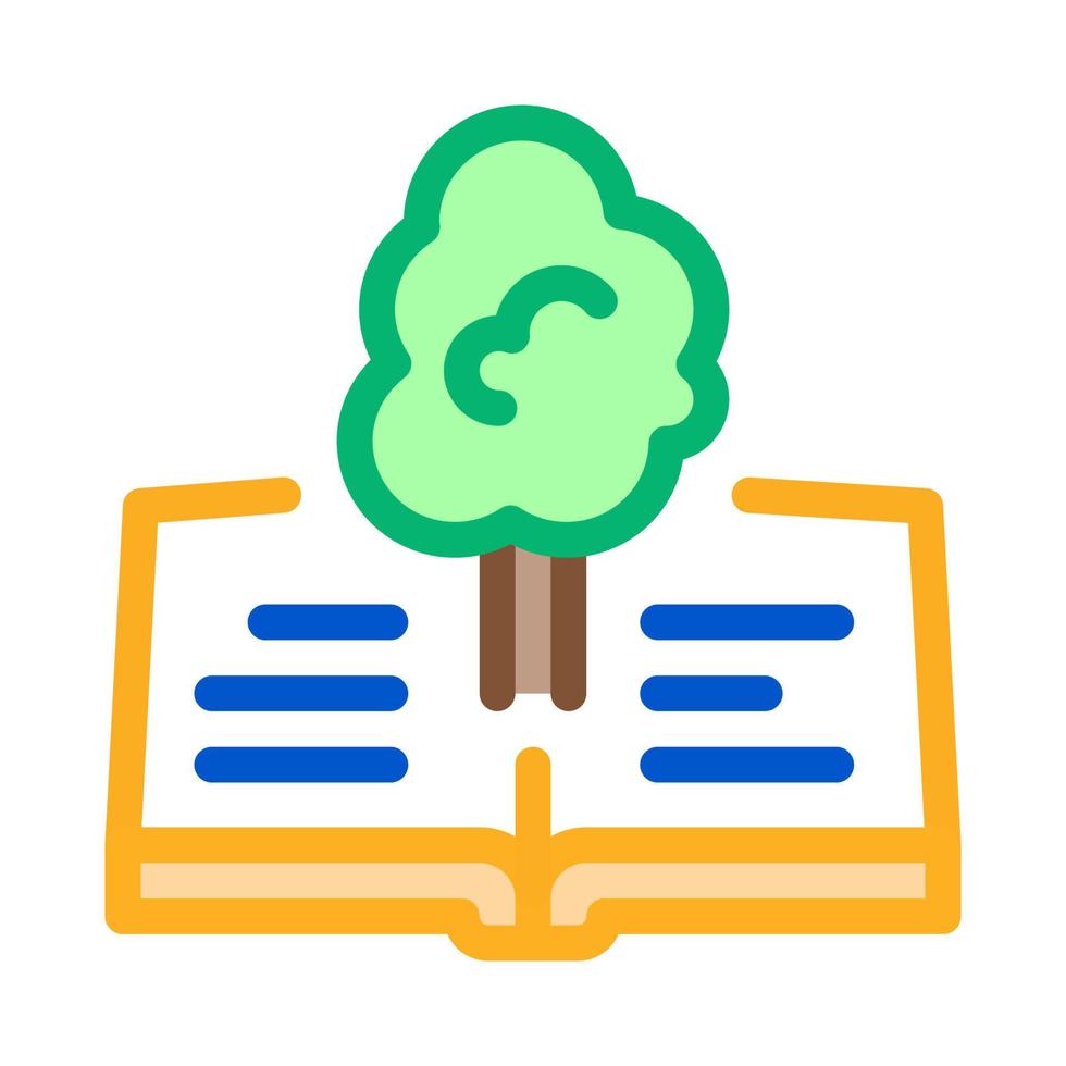 red book tree icon vector outline illustration