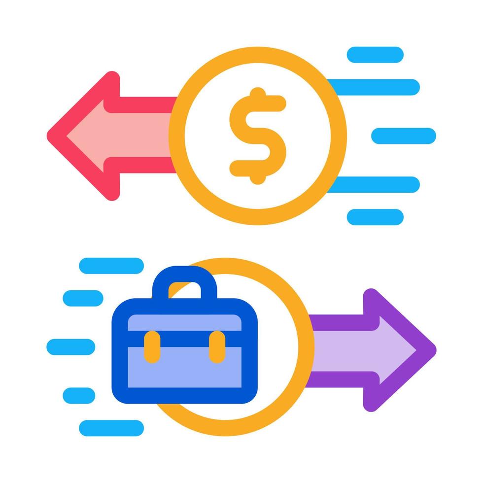 ilustración de contorno de vector de icono de pago de servicio comercial