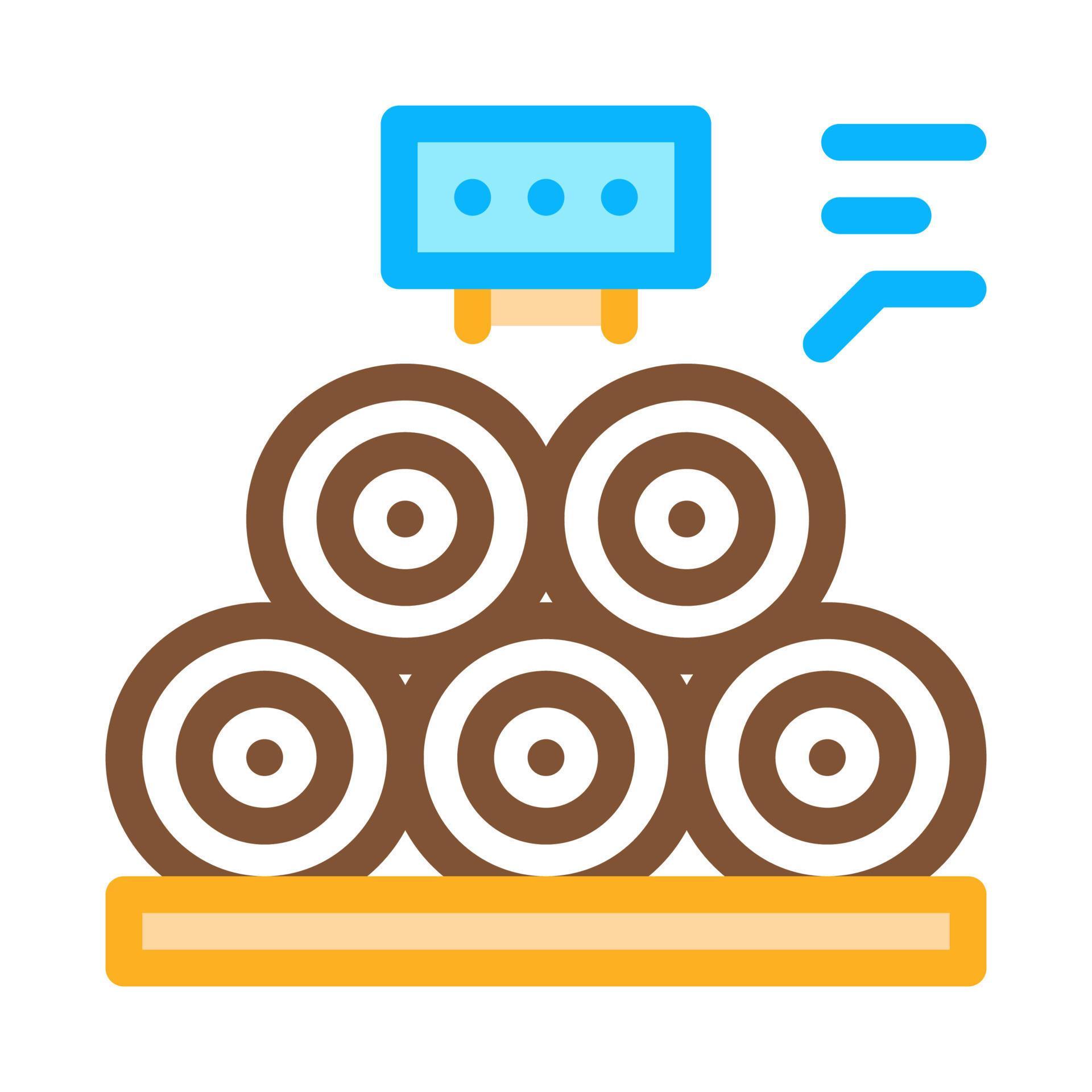 wood trunks icon vector outline illustration 17542303 Vector Art at