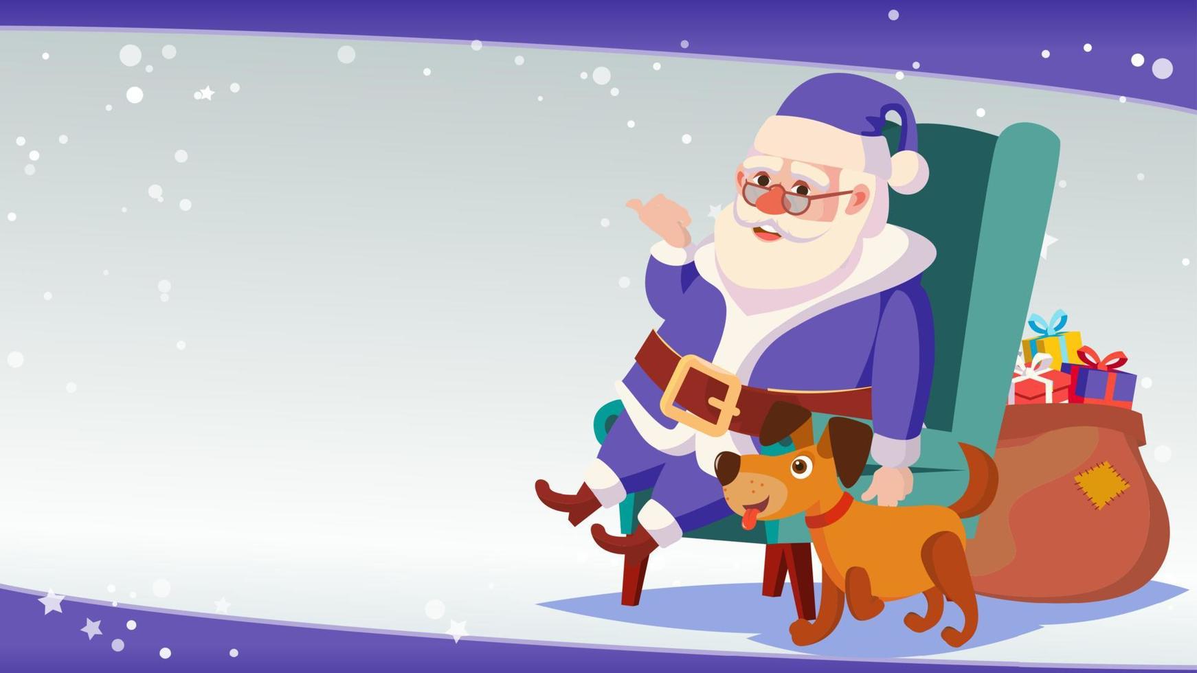 Big Christmas Sale Banner Template With Happy Santa Claus Vector. Sale Background Illustration. For Web, Flyer, Xmas Card, Advertising. vector