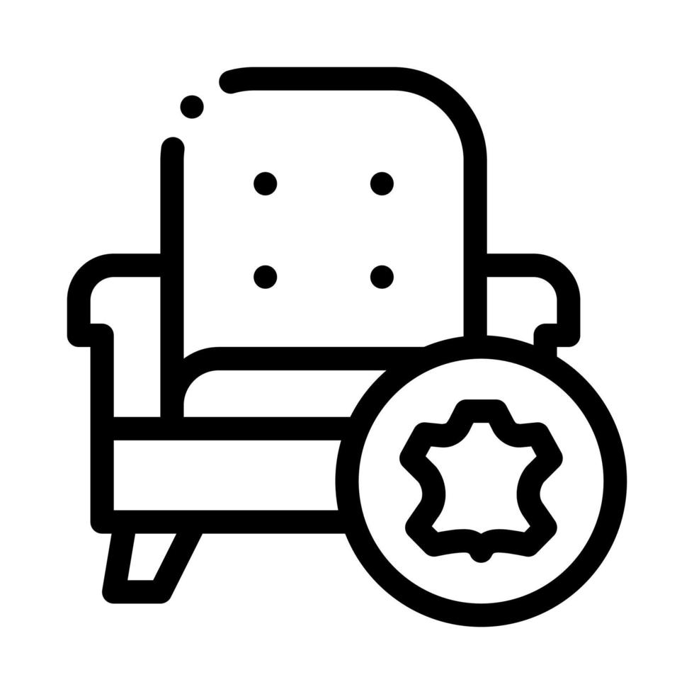 leather armchair icon vector outline illustration