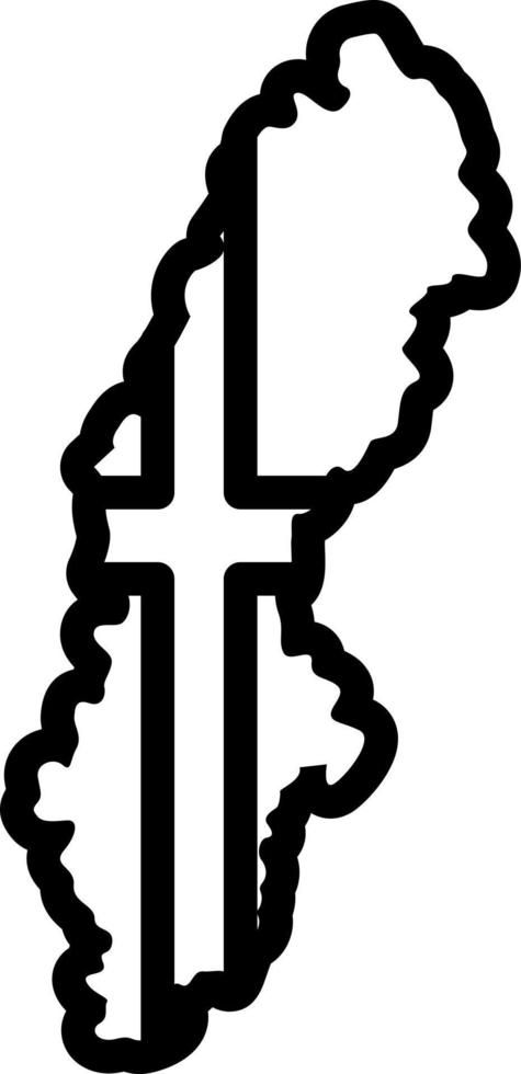 line icon for sweden vector