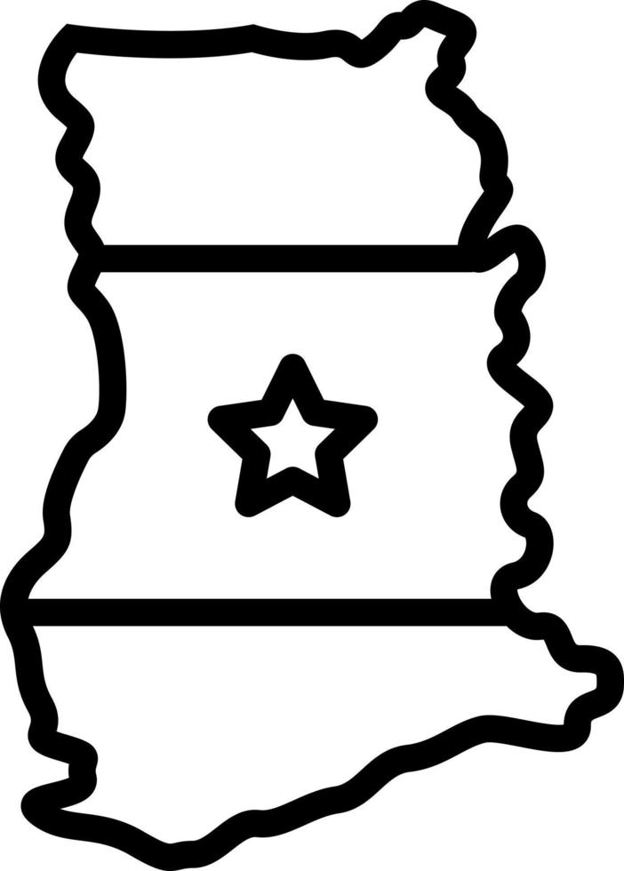 line icon for ghana vector