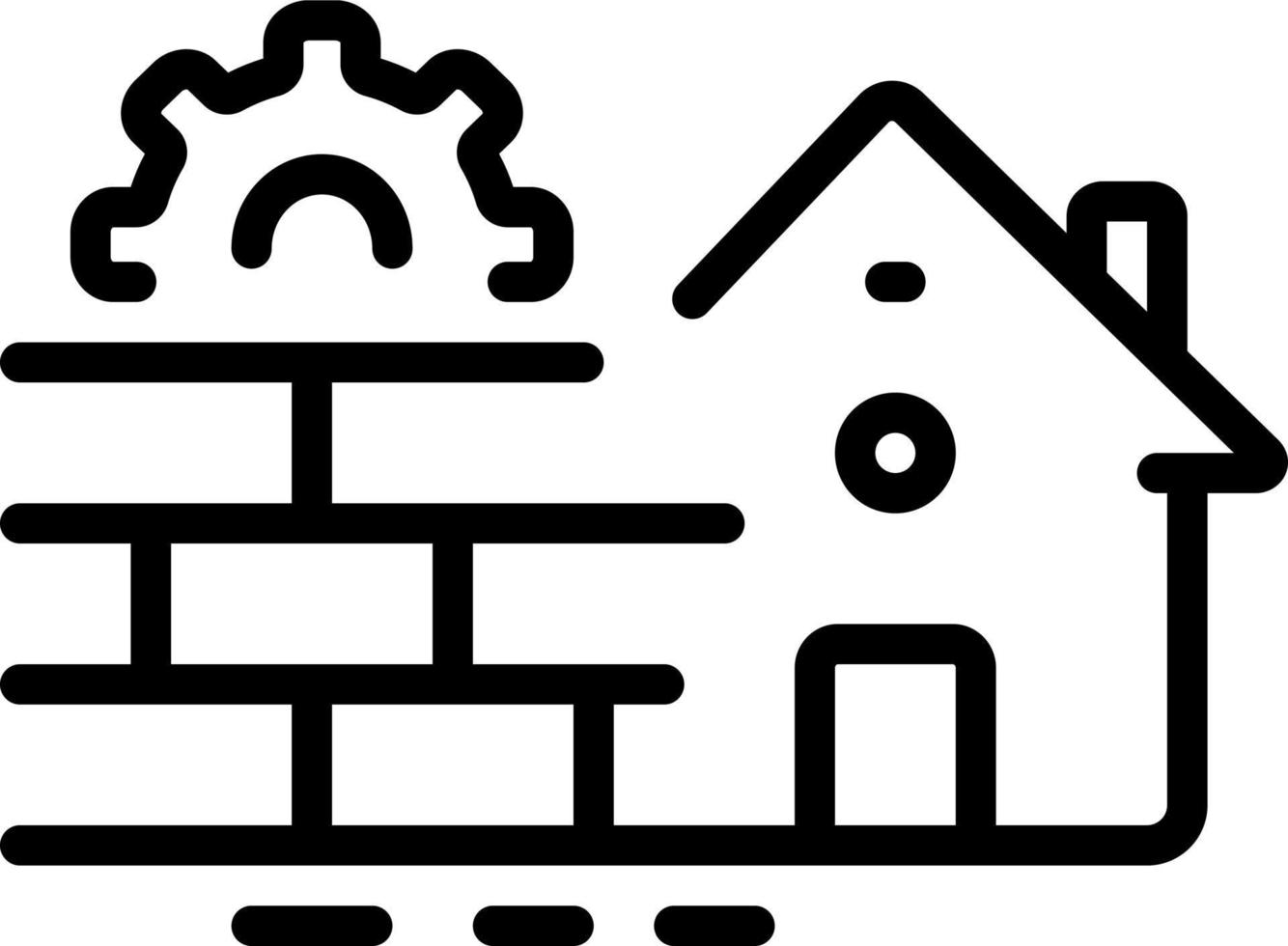 line icon for built vector