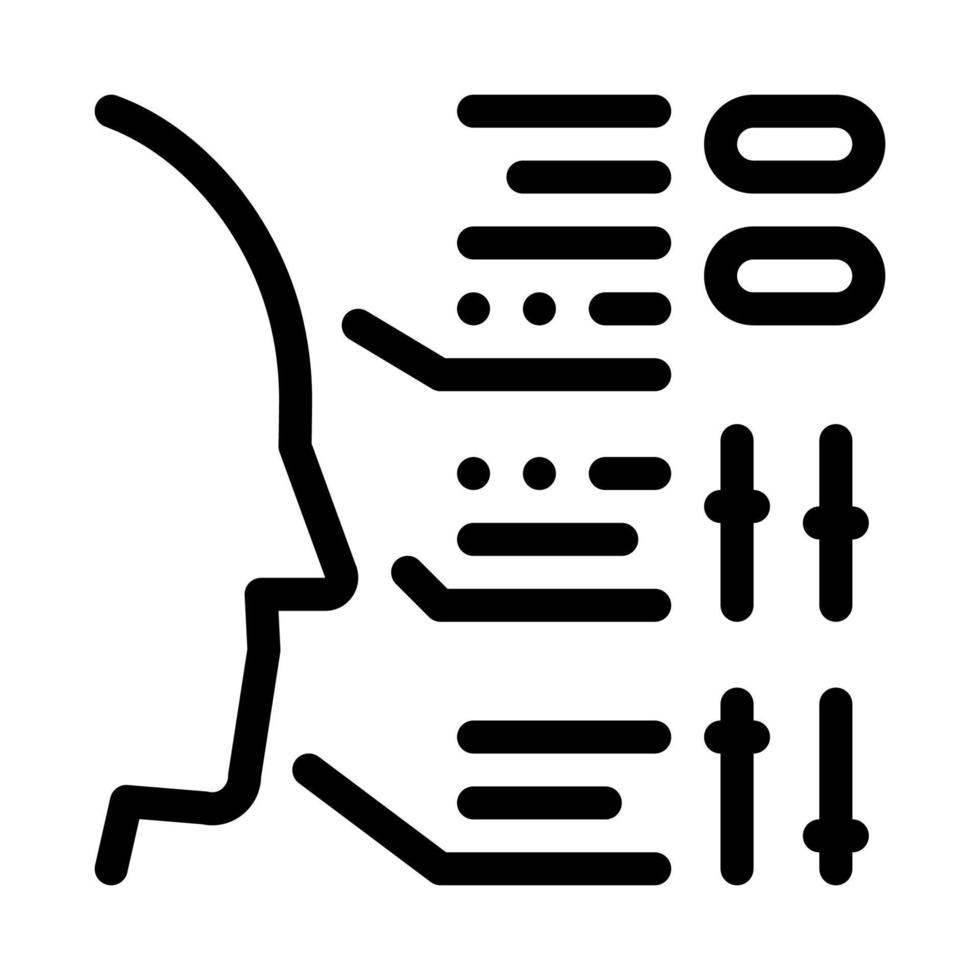 human characteristics icon vector outline illustration