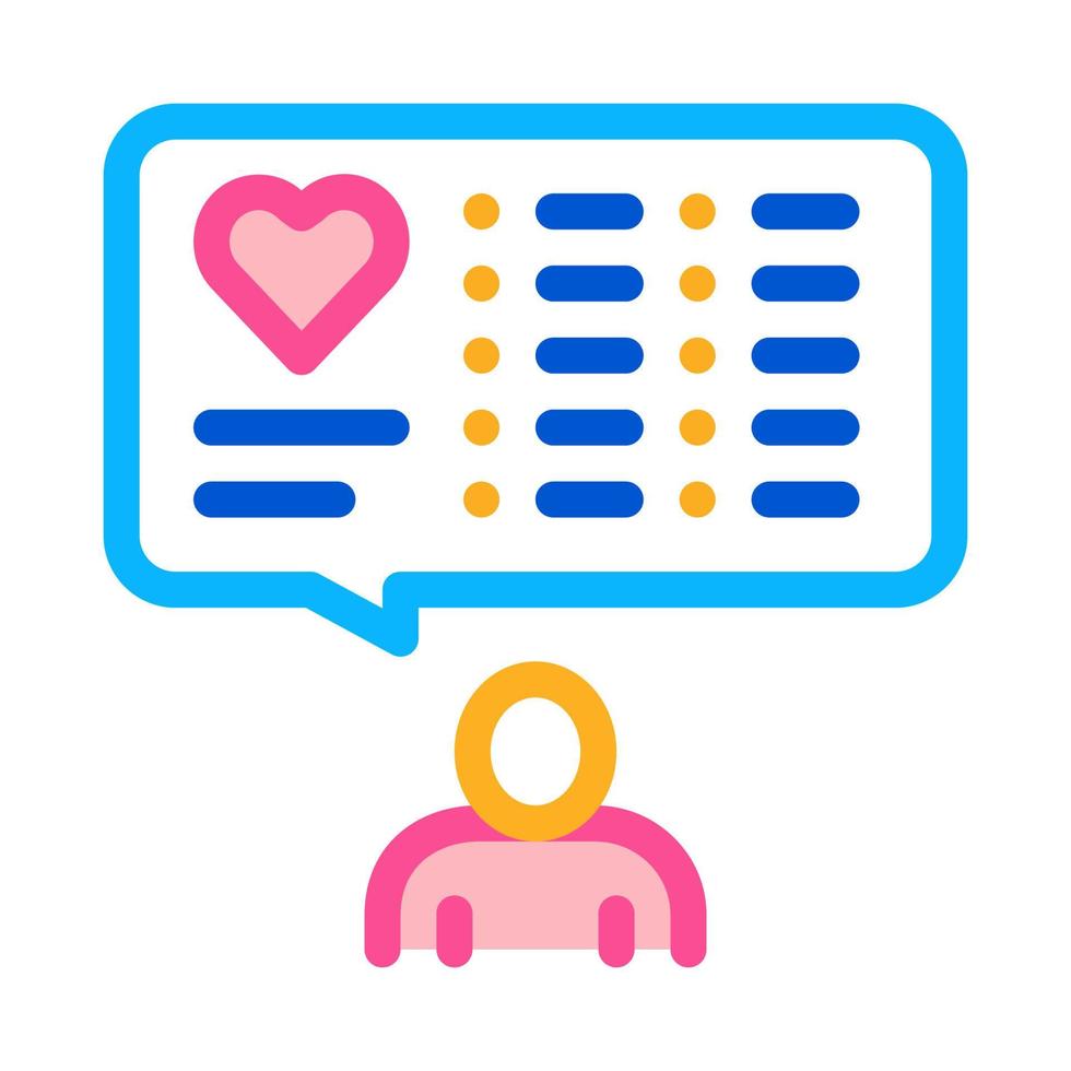 human talking about healthy life icon vector outline illustration