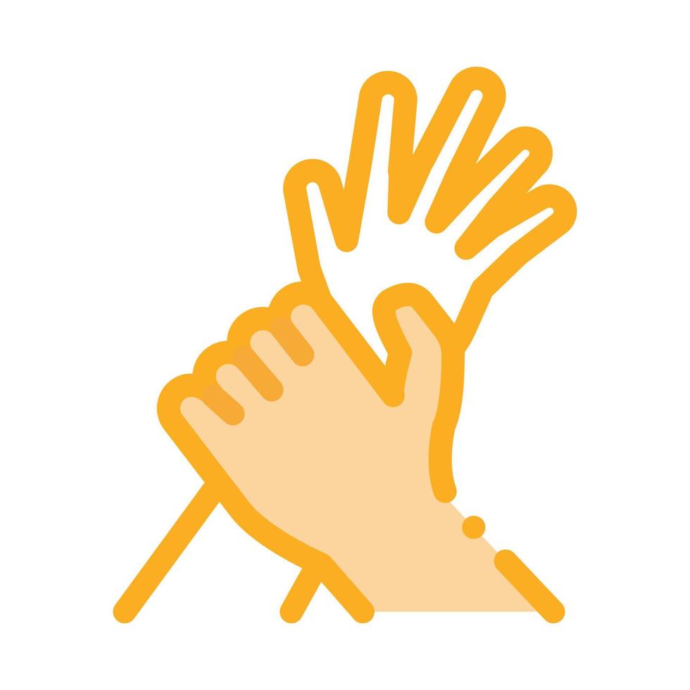 hand hold arm stop hit icon vector outline illustration