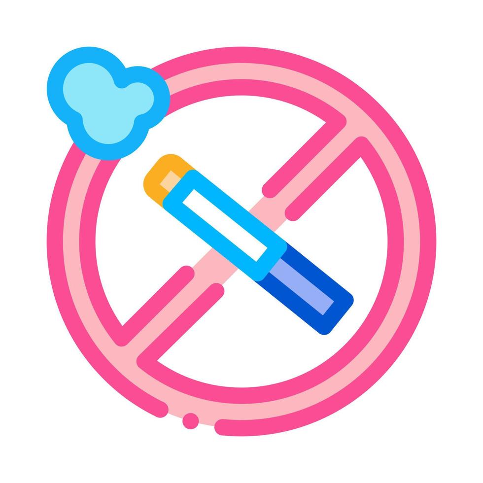 stop smoking cigarette sign icon vector outline illustration