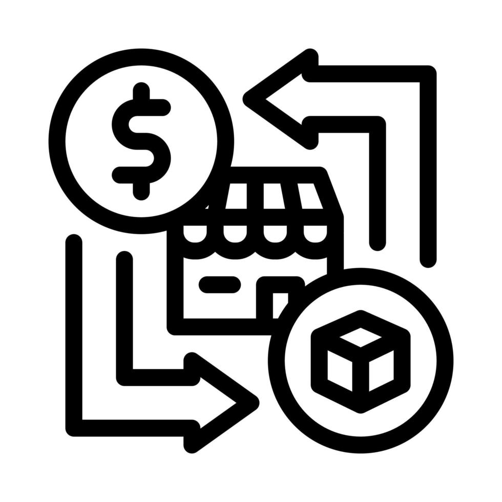 franchise business money icon vector outline illustration