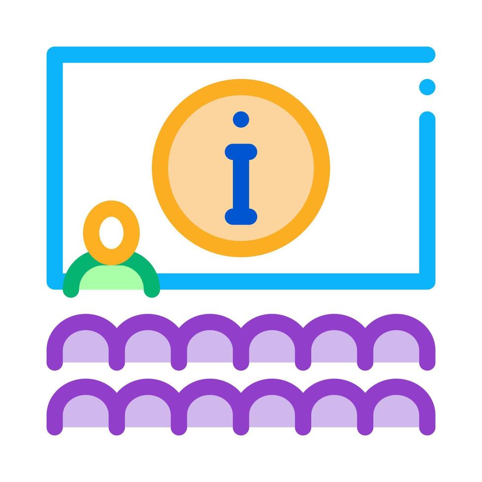 lector information blackboard icon vector outline illustration