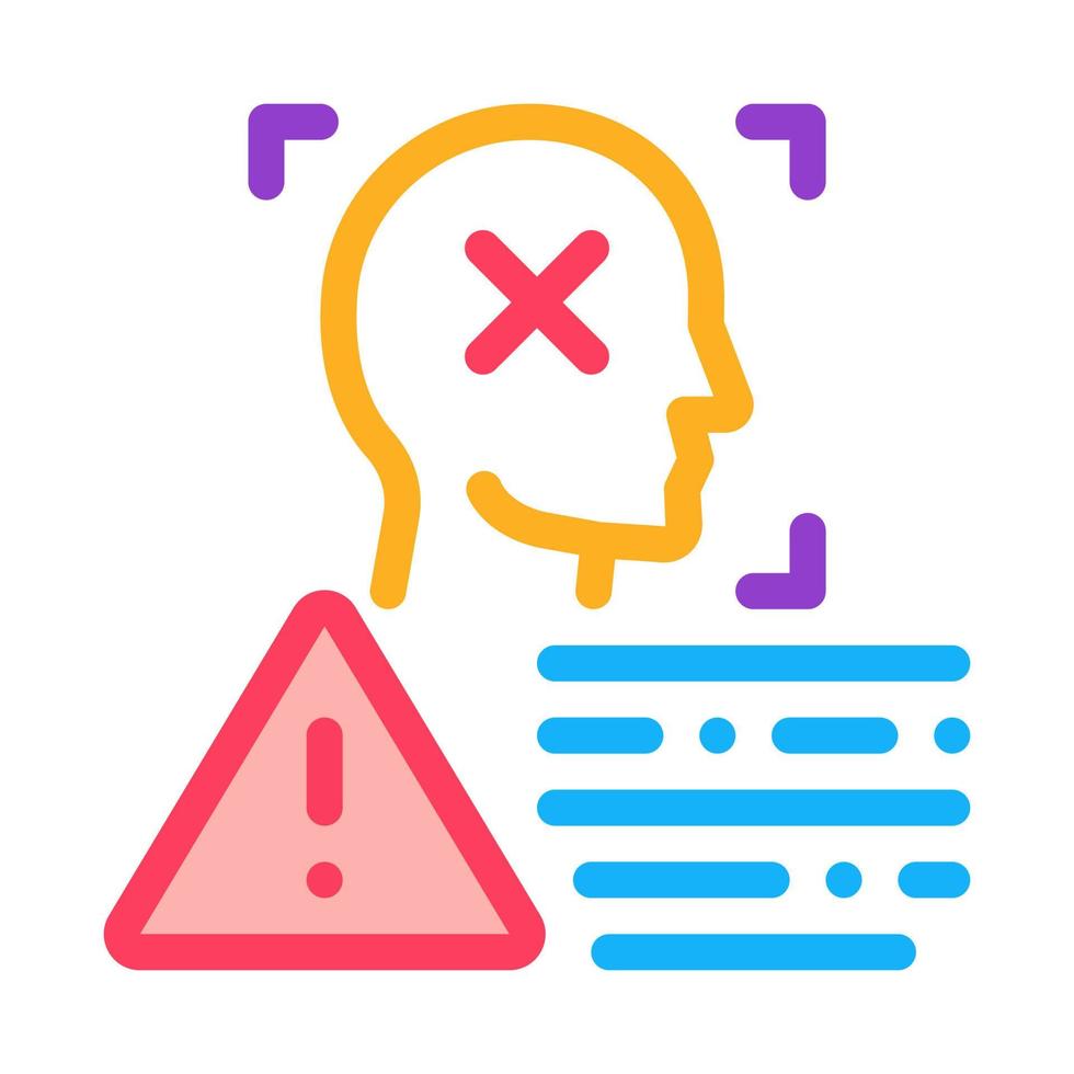 deepfake human profile icon vector outline illustration